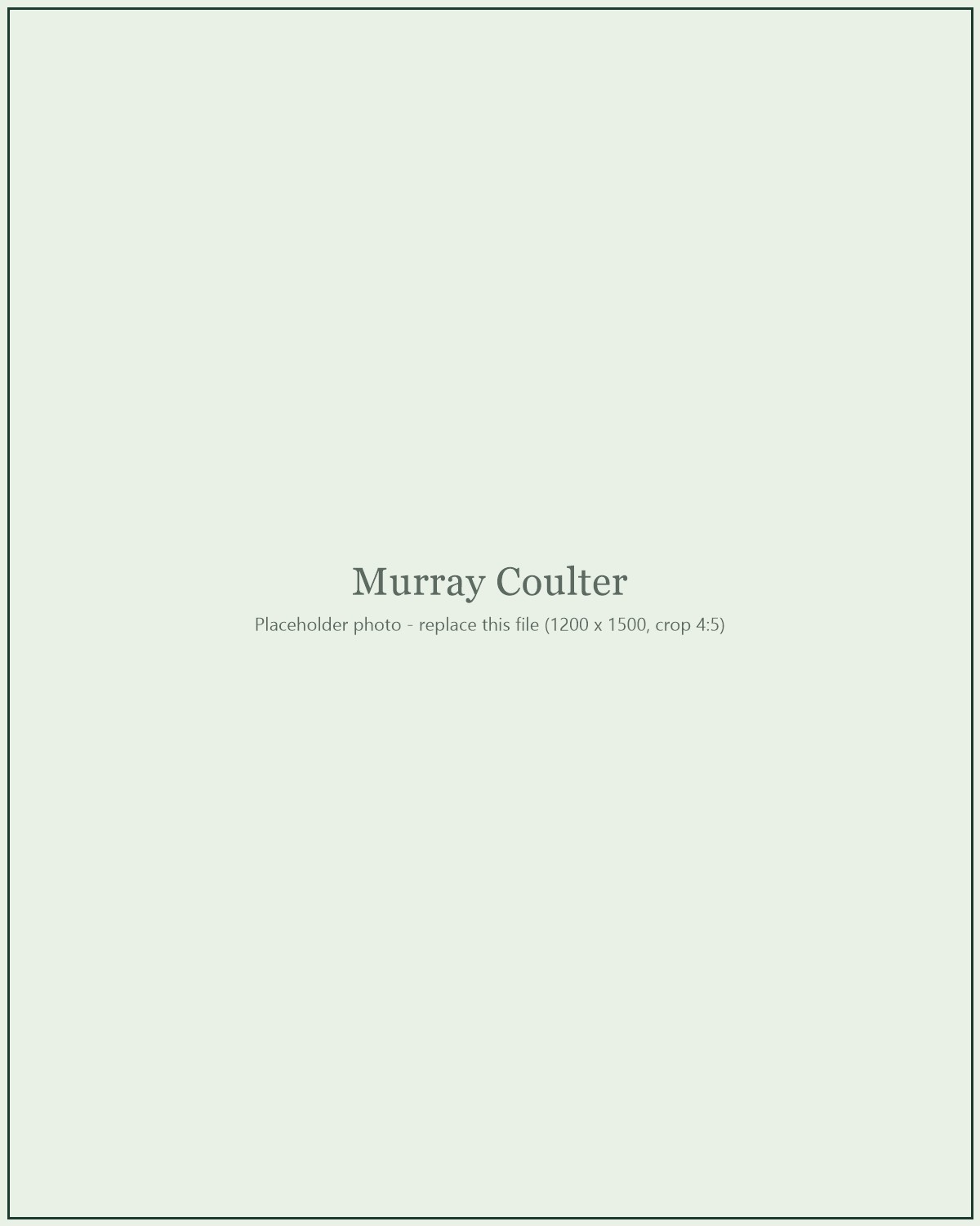 Murray Coulter, Registered Psychotherapist (Qualifying)